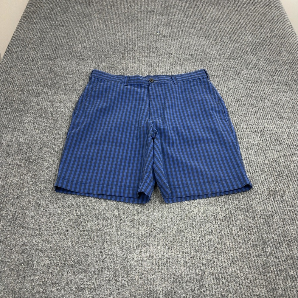 Brooks Brothers Shorts Mens W34 Blue Cotton Gingham Plaid‎ Check Preppy Classic